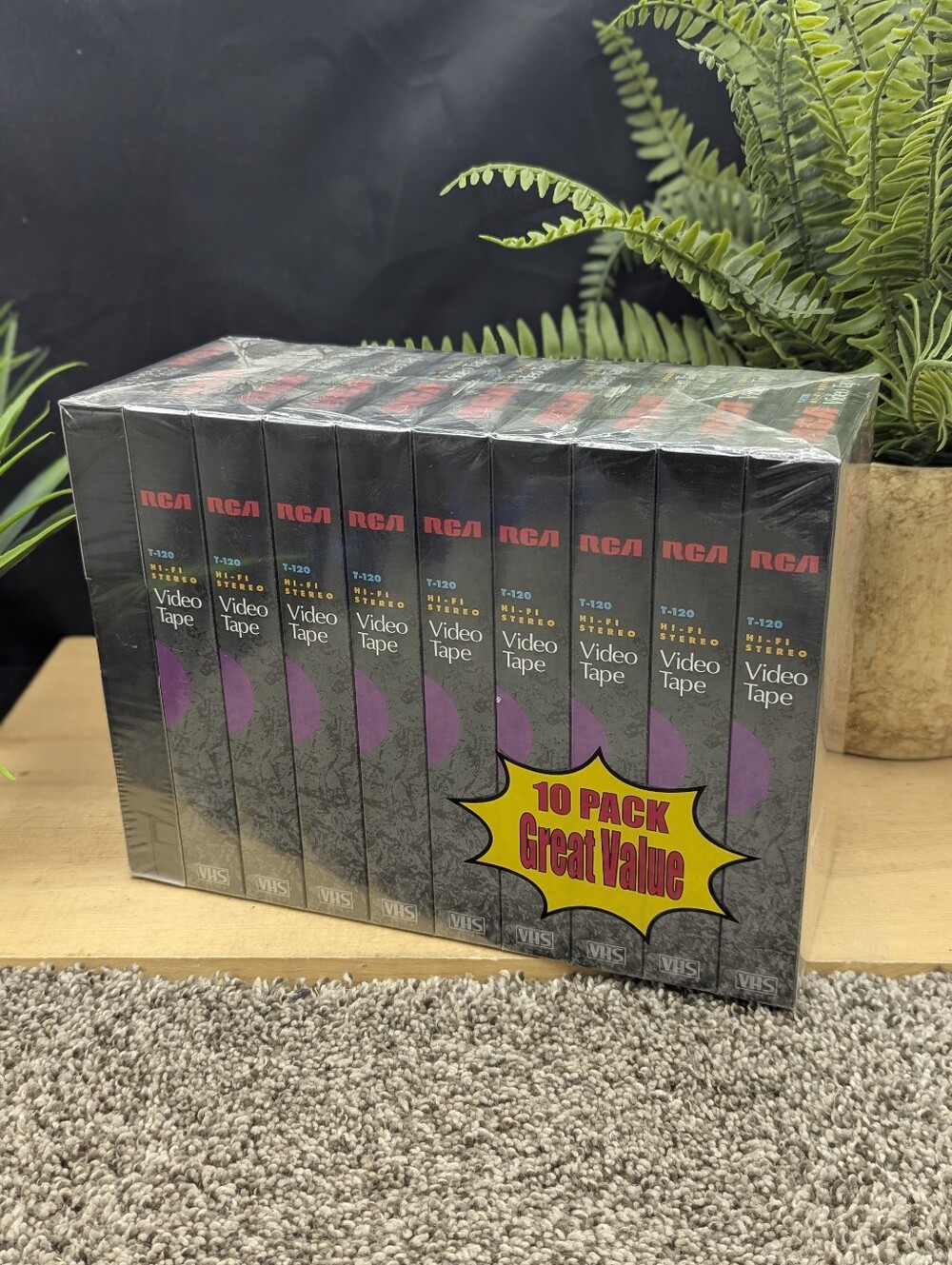 RCA VHS Tapes 9 Pack - T-120 6 Hour Premium Hi-Fi Stereo